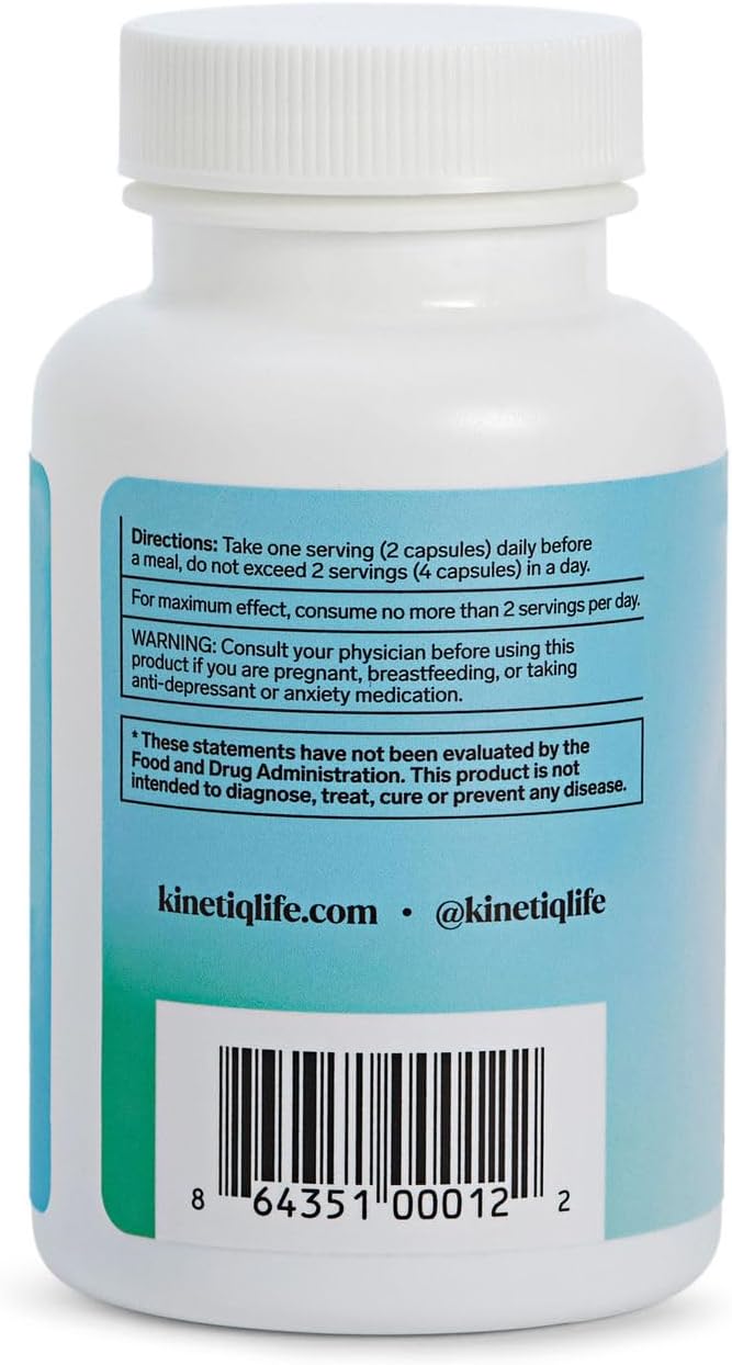 KINETIQ Renew Mood and Mental Clarity Supplement - 60 Vegetarian Capsules