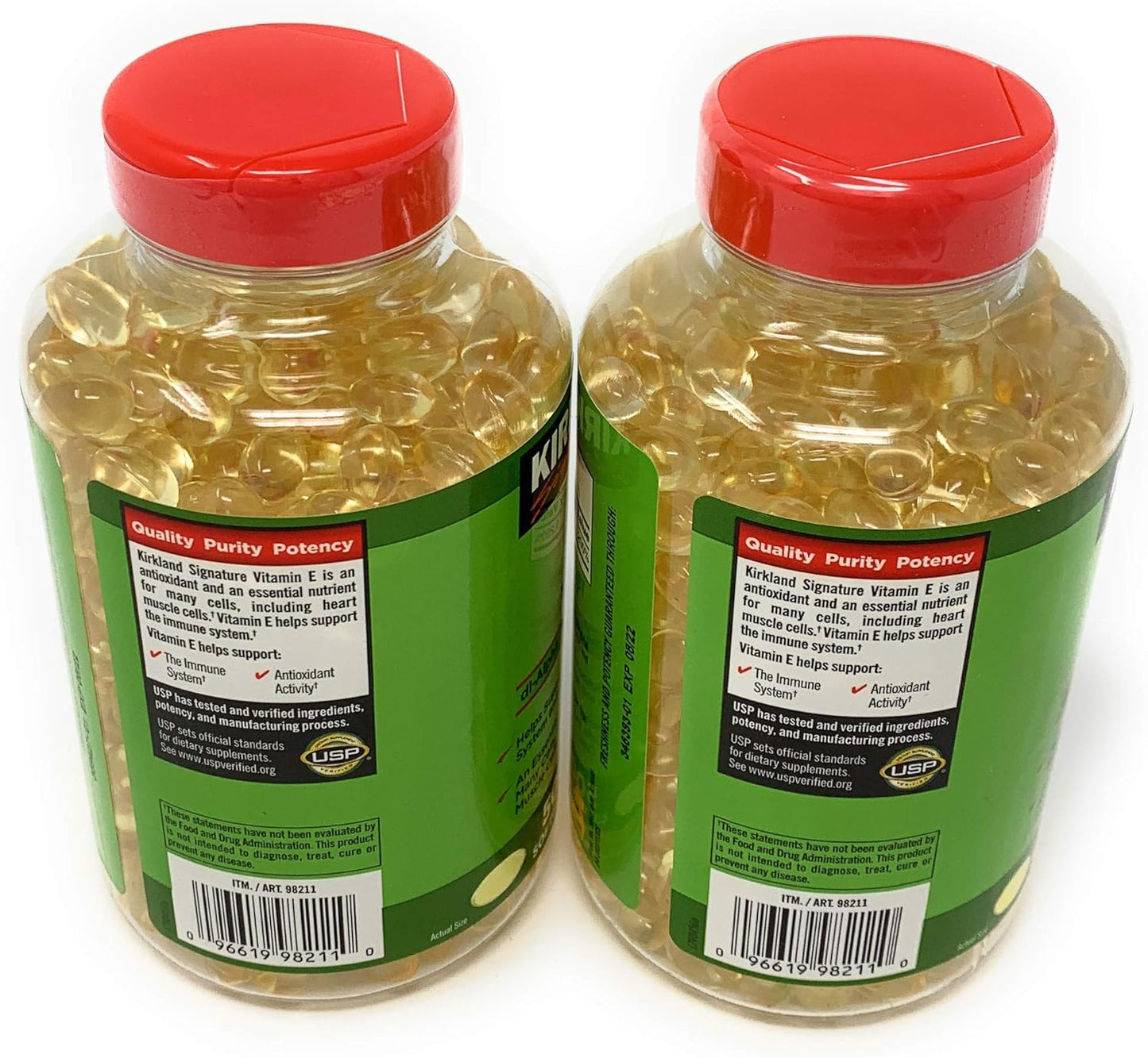 Kirkland Signature Vitamin E 400 IU Softgels - 500 Count, Pack of 2