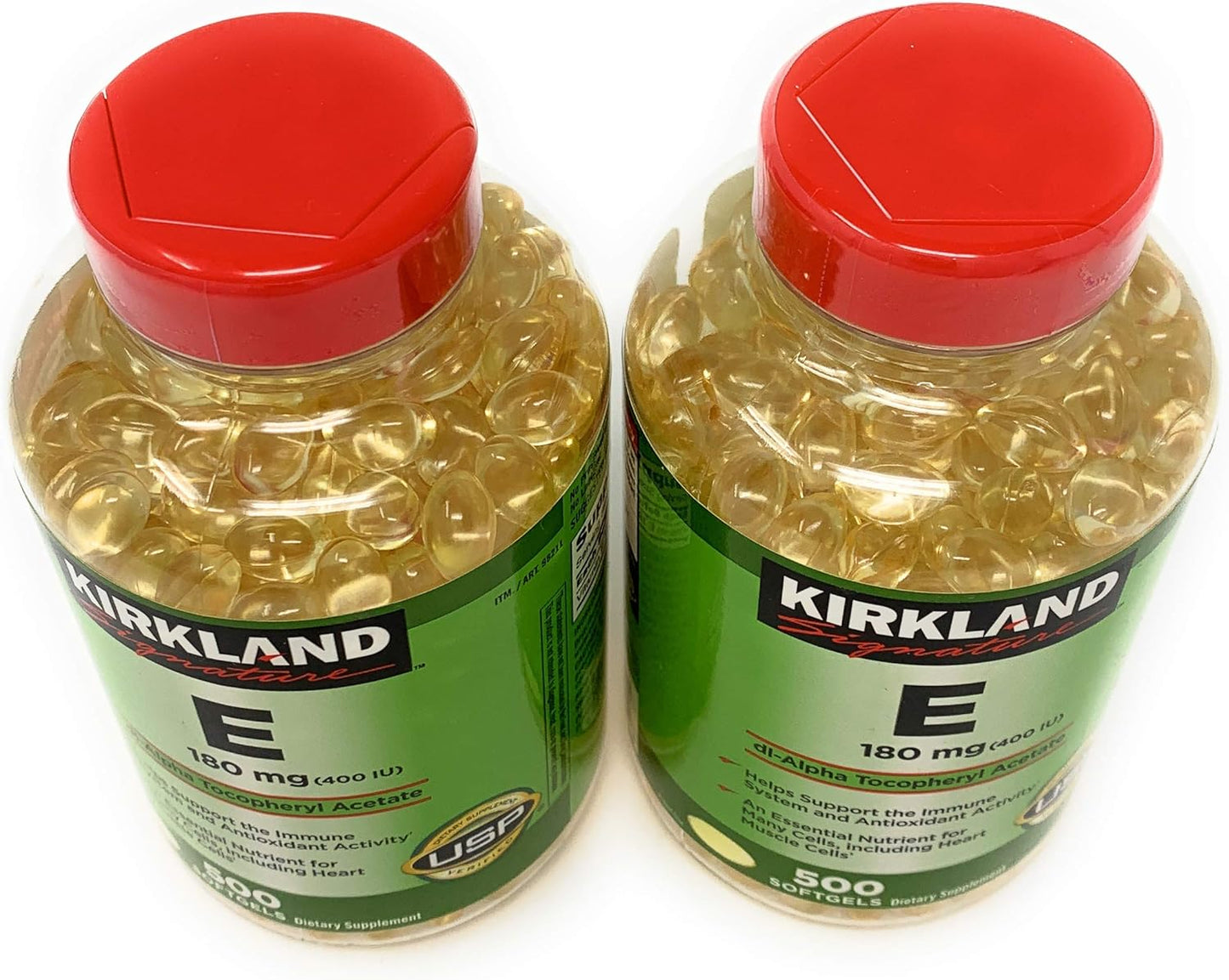 Kirkland Signature Vitamin E 400 IU Softgels - 500 Count, Pack of 2