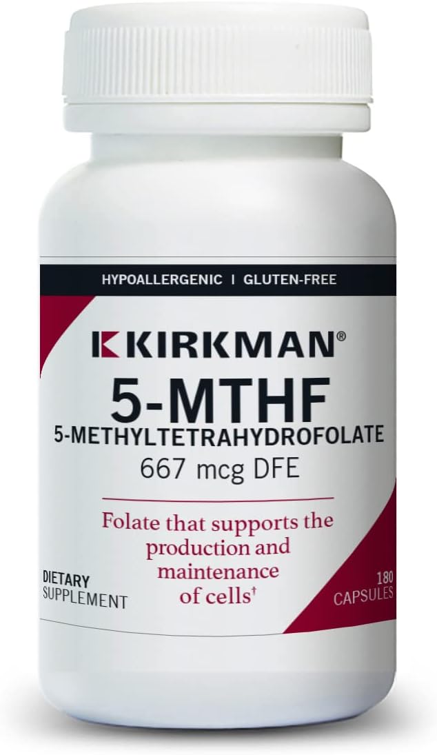 Kirkman 5-MTHF Supplement - Folate for Cell Maintenance - 5-Methyltetrahydrofolate