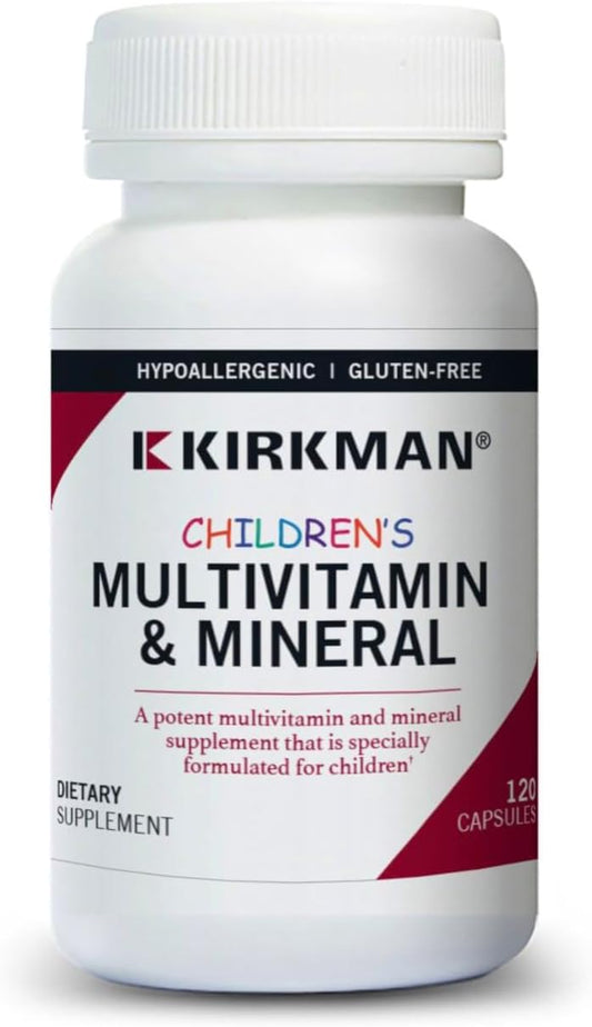 Kirkman Children’s Multivitamin & Mineral Capsules - 120 Capsules - Potent Broad Spectrum Supplement with Coenzyme Q-10 - No Artificial Colors/Flavors - BoostGo Australia