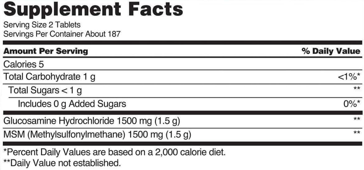 Kirland Signature Glucosamine HCI with MSM Bundle + Premium Travel Pill Case - Easy Carry (1 Pair)