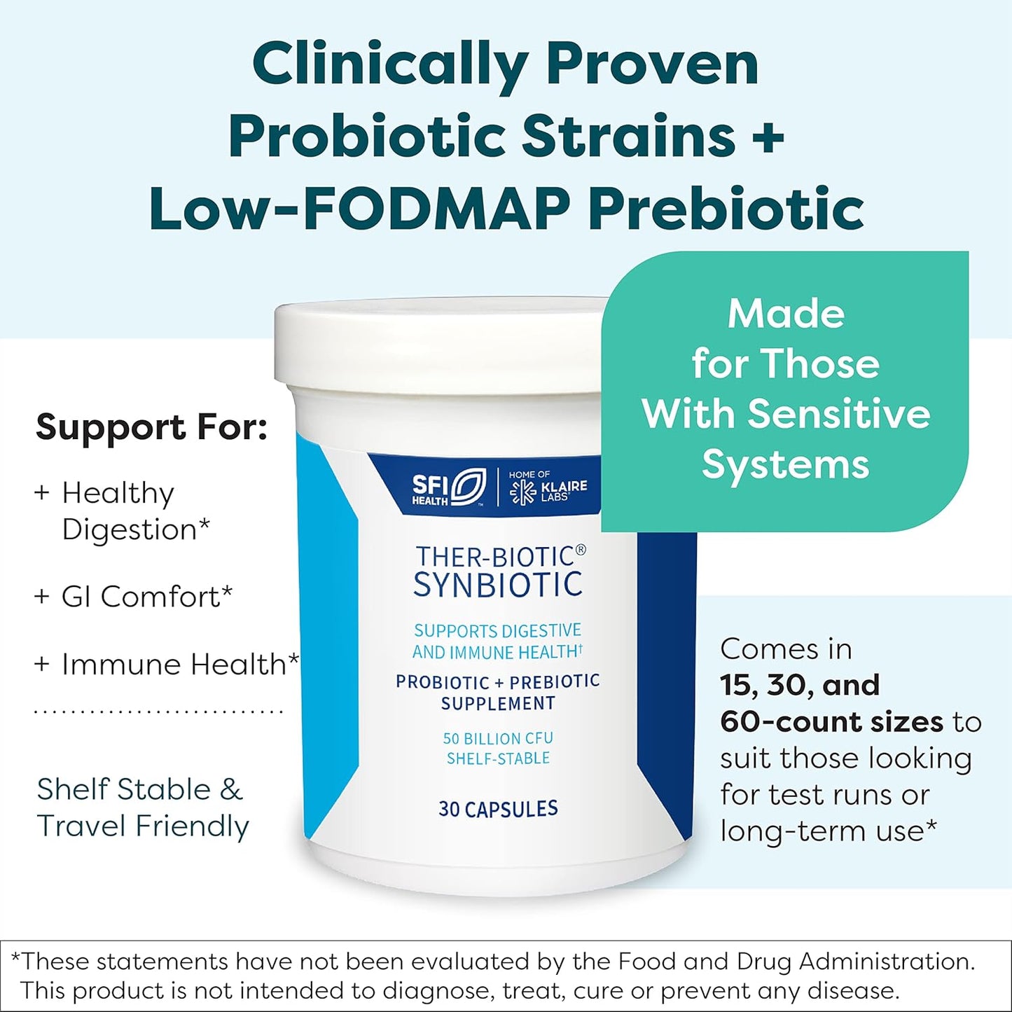 Klaire Labs Synbiotic Probiotic Capsules & Vitamin A Liquid Bundle - Digestive & Immune Support - Hypoallergenic Set