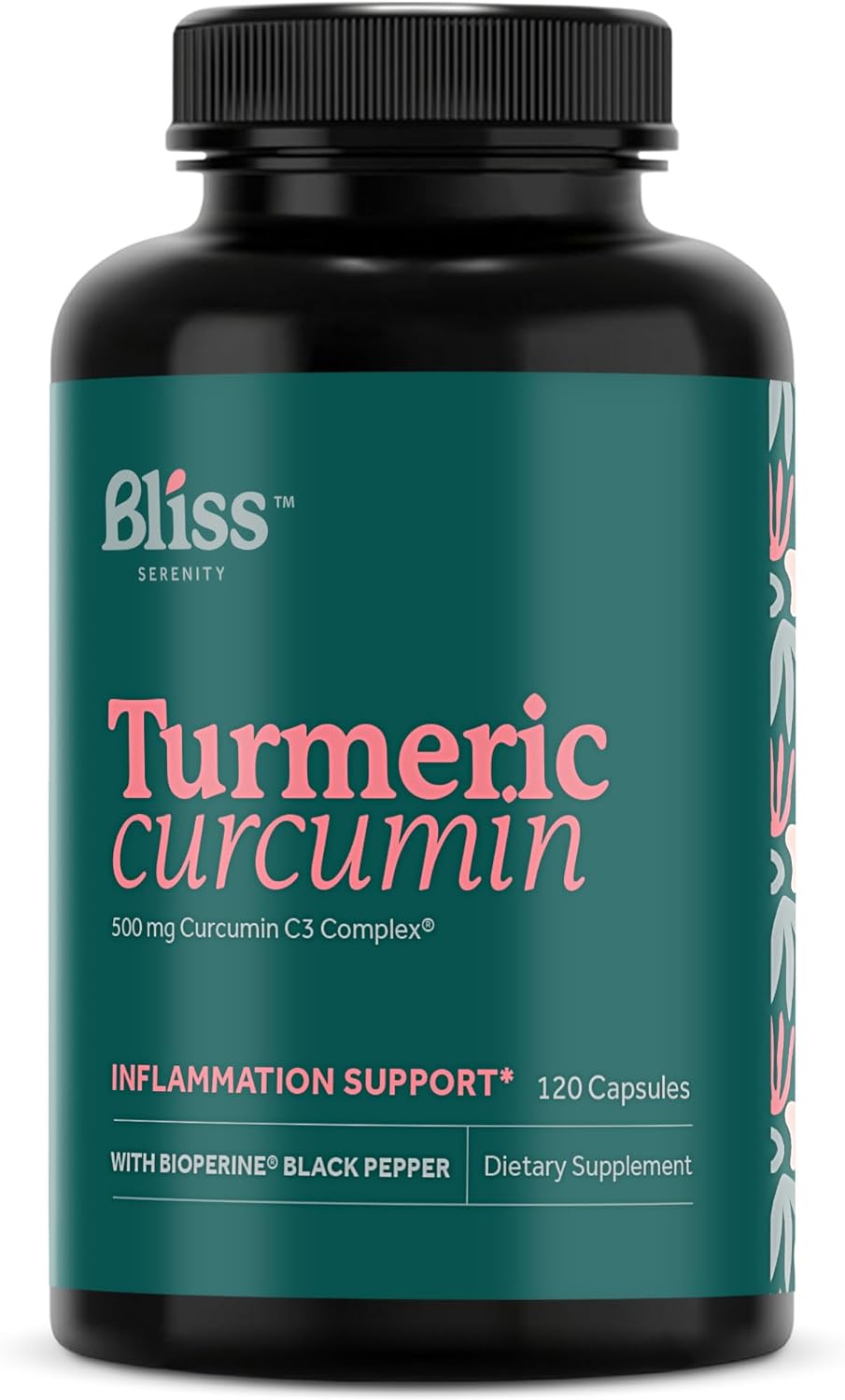 Kosher Certified Turmeric Curcumin Capsules with Black Pepper - 500mg, 95% Curcuminoids, Non-GMO, Gluten-Free - 120 VegCaps for Enhanced Absorption