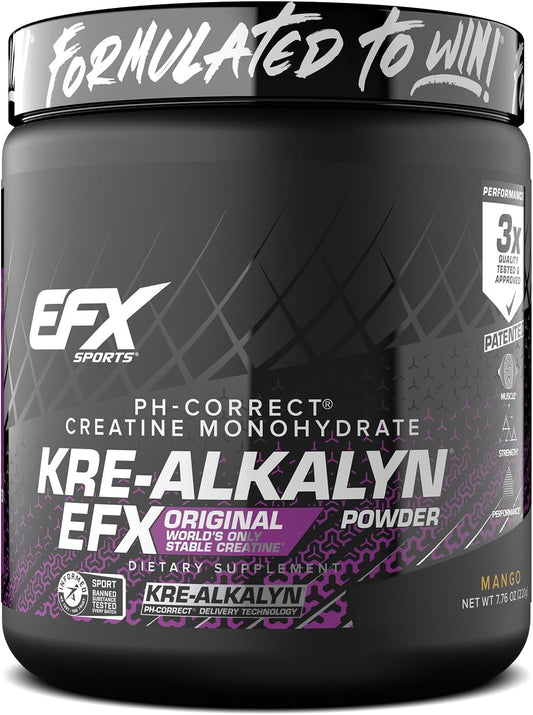 Kre-Alkalyn EFX Powder Supplement for Strength, Muscle Growth & Performance - Mango Flavor - 110 Servings