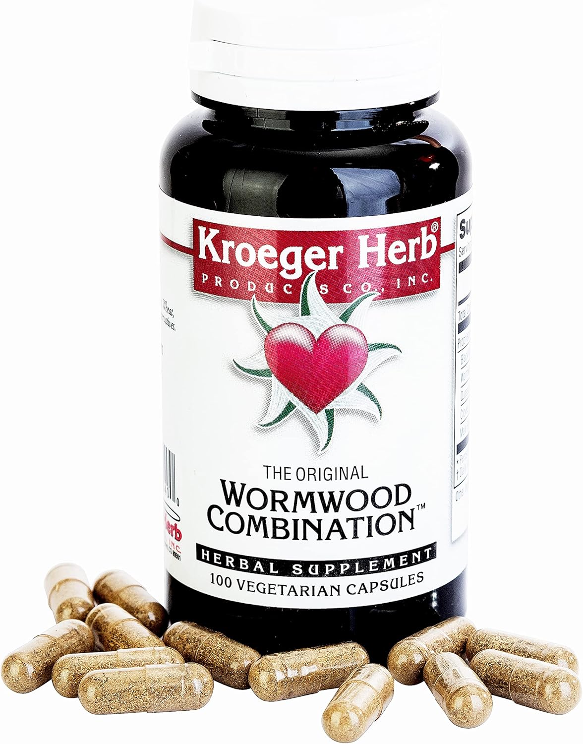Kroeger Herb Wormwood Combination Vegetarian Capsules, 100 Count, Pack of 2 - Herbal Supplement