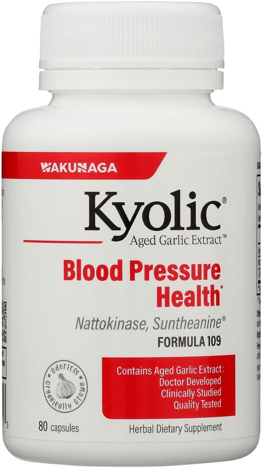 Kyolic Aged Garlic Extract Capsules for Blood Pressure Support - 109-80 Formula