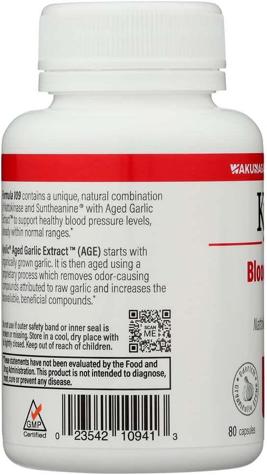 Kyolic Aged Garlic Extract Capsules for Blood Pressure Support - 109-80 Formula