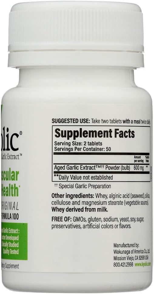Kyolic Aged Garlic Extract Cardiovascular Health Formula 100 - 100 Capsules for Heart Health