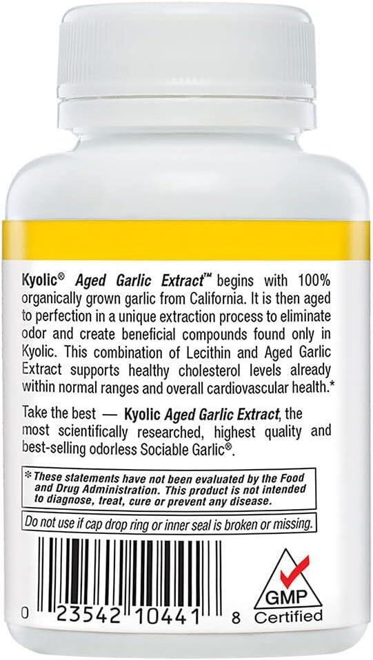 Kyolic Aged Garlic Extract Cholesterol Formula Capsules - 104 Count