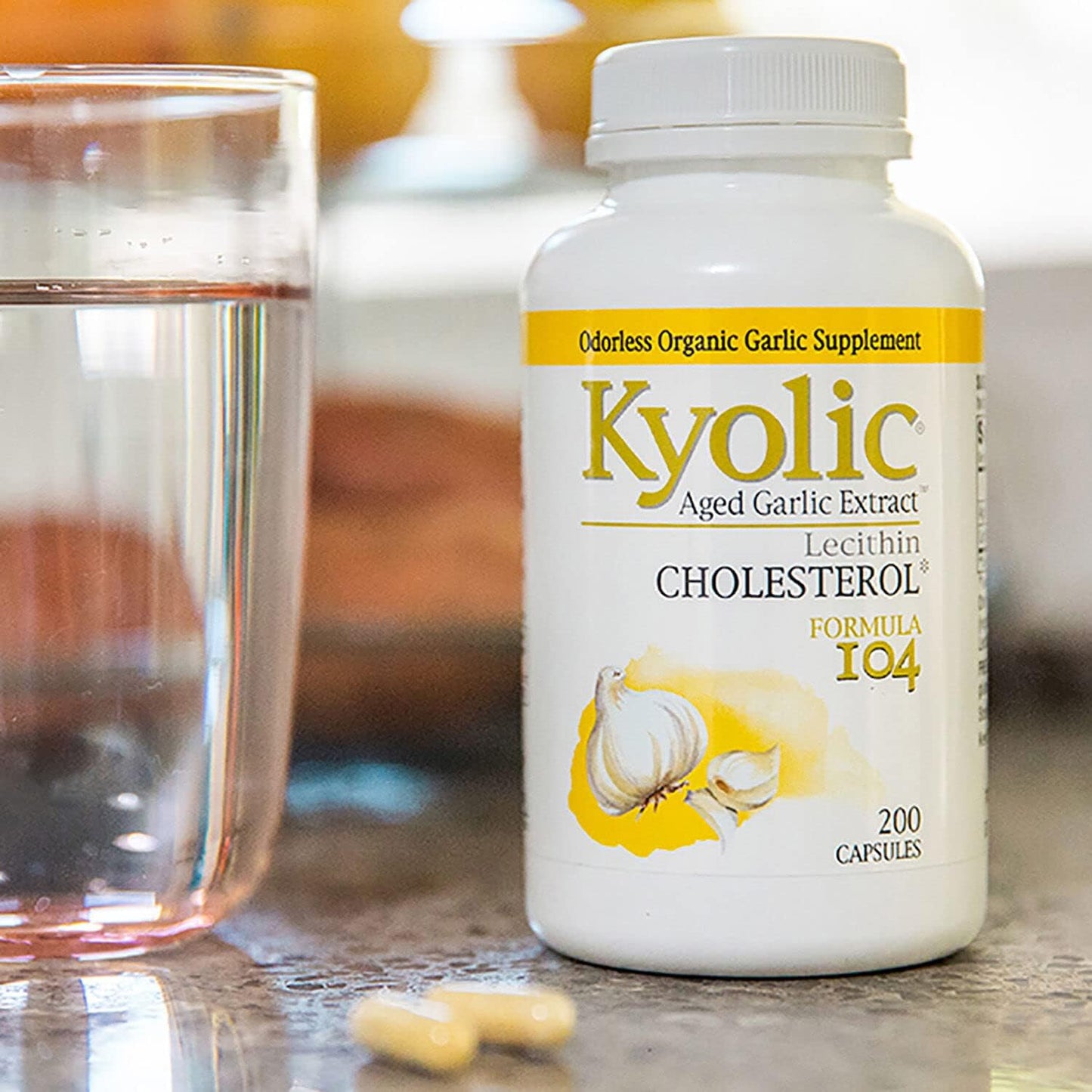 Kyolic Aged Garlic Extract Cholesterol Formula Capsules - 104 Count
