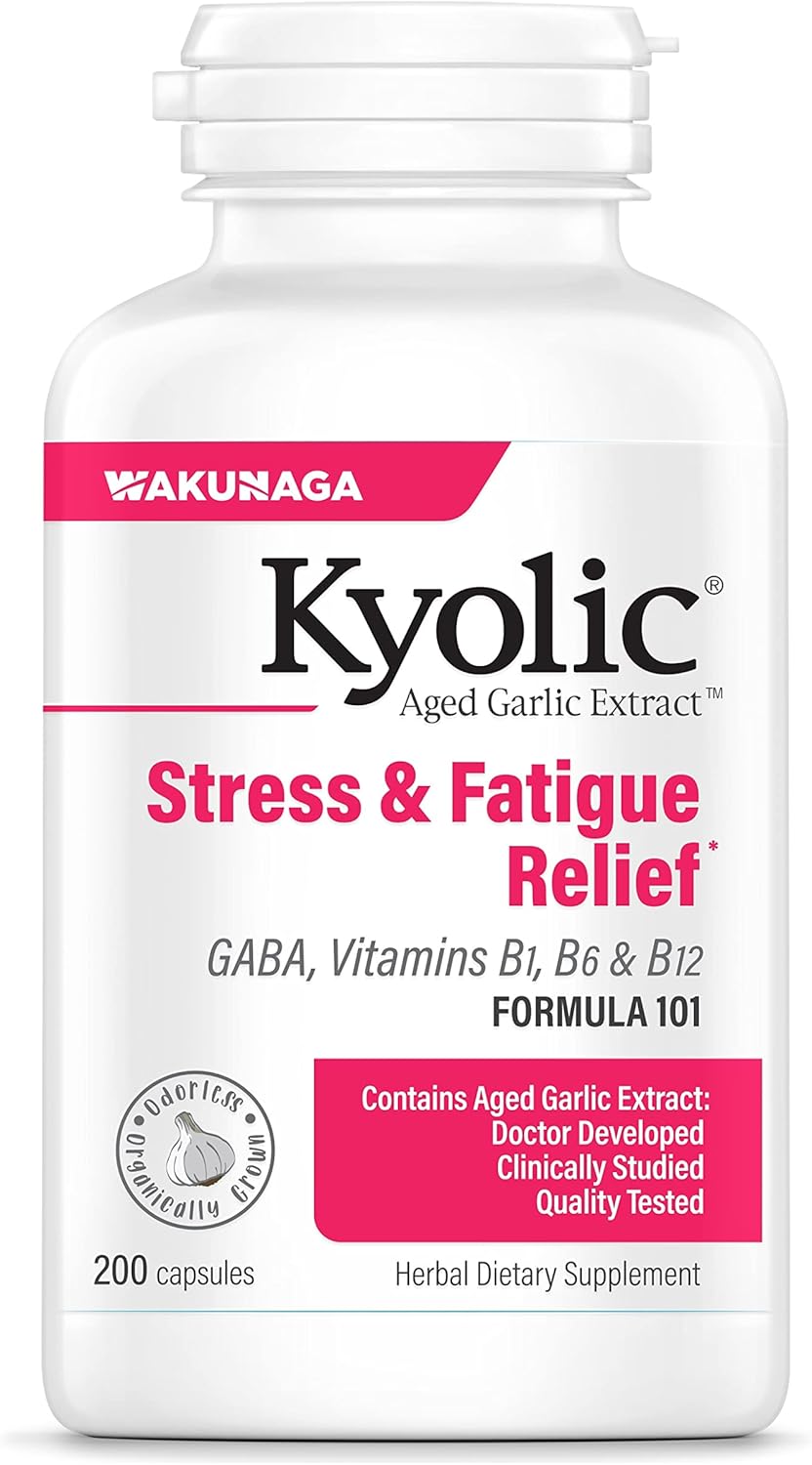 Kyolic Aged Garlic Extract Formula 101 for Fatigue Relief - 200 Capsules