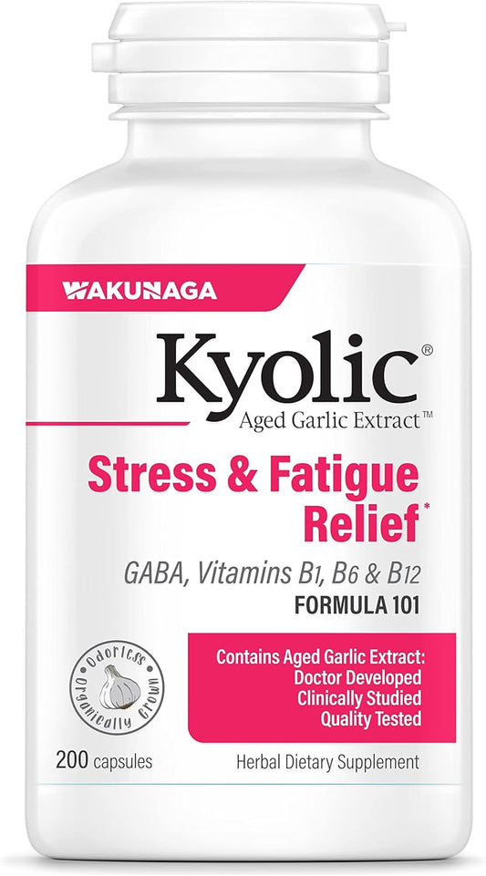 Kyolic Aged Garlic Extract Formula 101 for Fatigue Relief - 200 Capsules