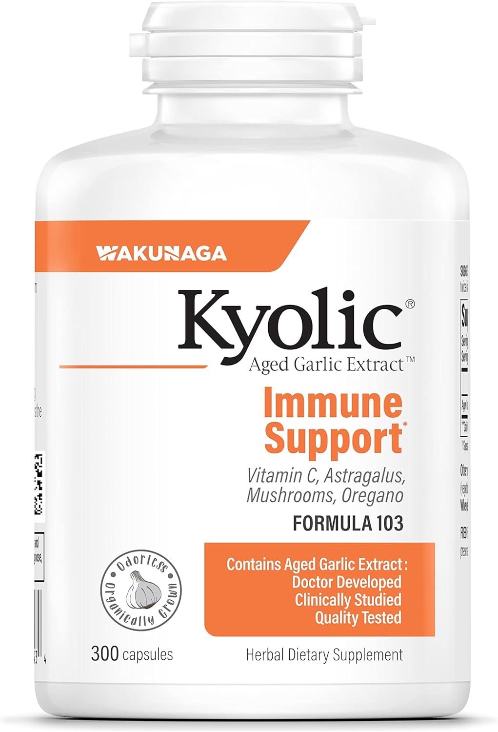 Kyolic Aged Garlic Extract Formula 103 Immune Support Capsules - 300 Count