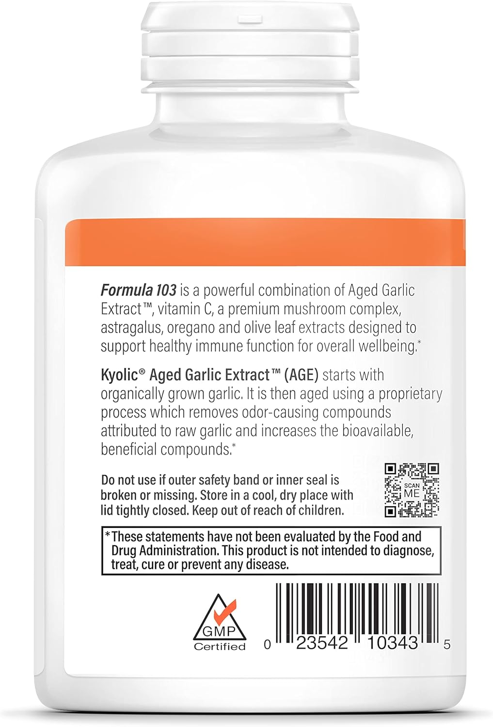 Kyolic Aged Garlic Extract Formula 103 Immune Support Capsules - 300 Count