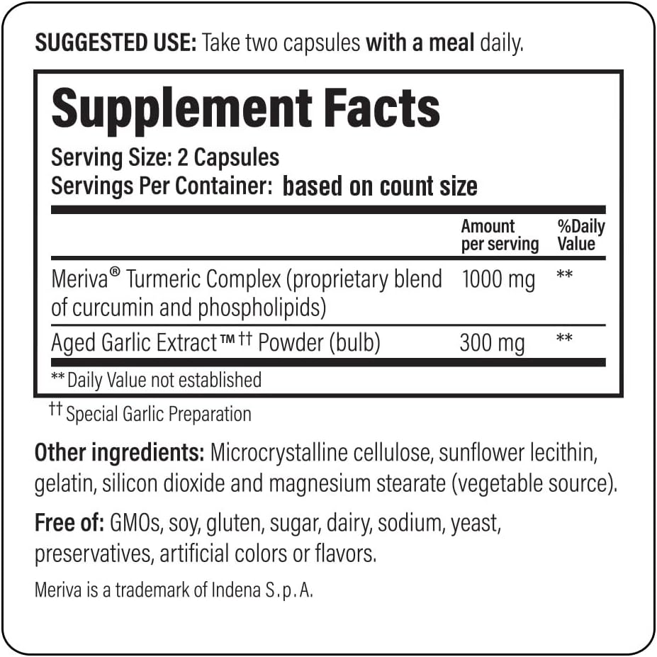 Kyolic Aged Garlic Extract Formula 111 Capsules for Healthy Inflammation Response - 50 Count