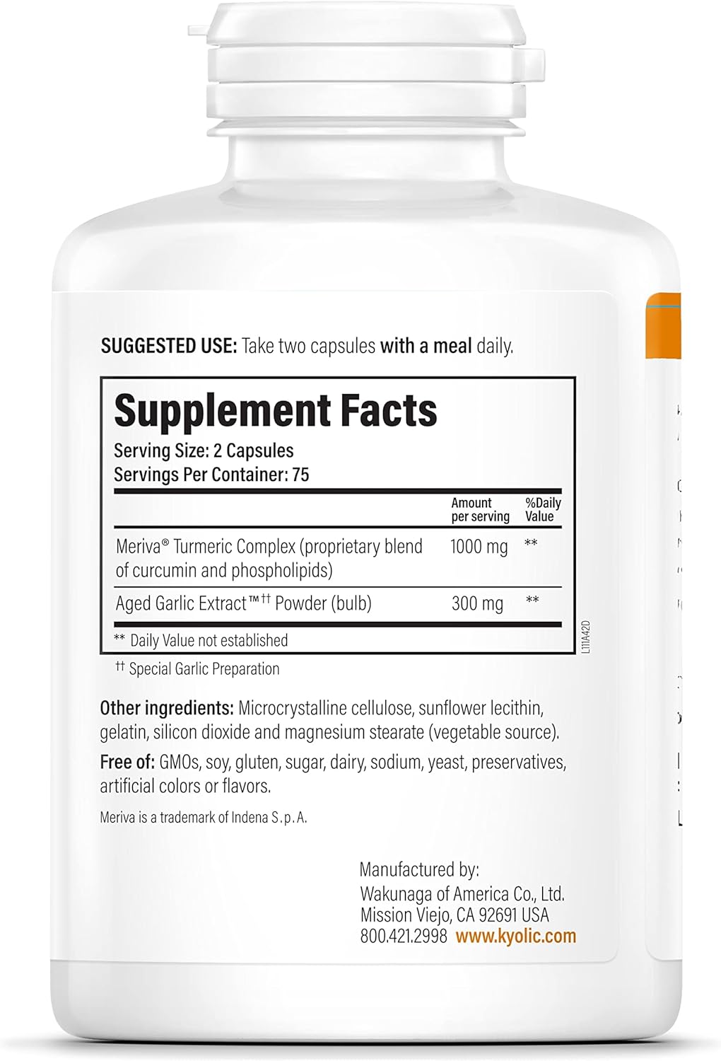 Kyolic Aged Garlic Extract Formula 111, Healthy Inflammation Response, 150 Capsules (Packaging May Vary)