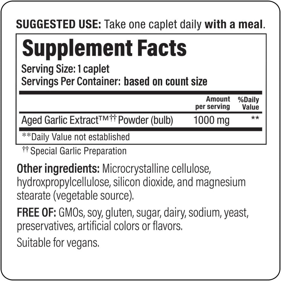 Kyolic Aged Garlic Extract Formula 250, Cardiovascular Health Support, 60 Vegan Capsules, One Daily