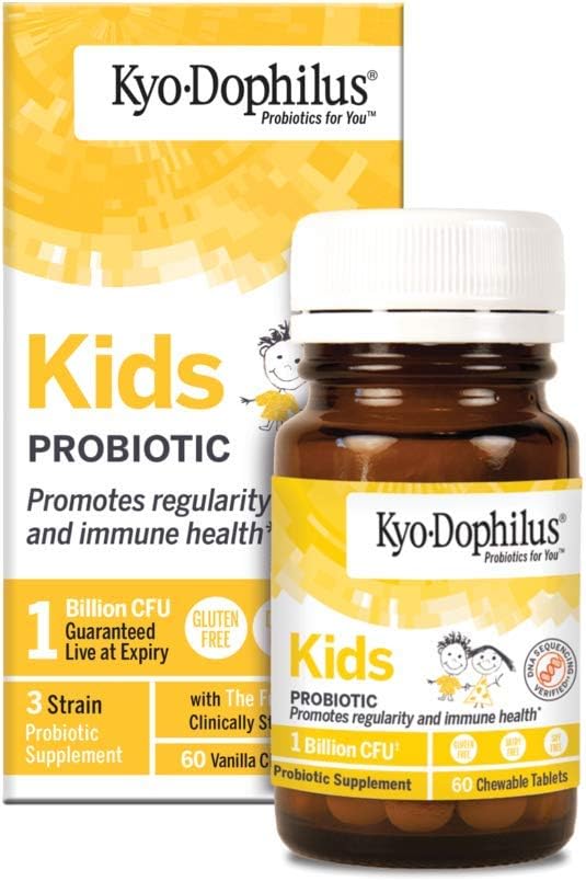Kyolic Kyo-Dophilius Kids Probiotic Tablets for Regularity and Immune Health, 60 Count