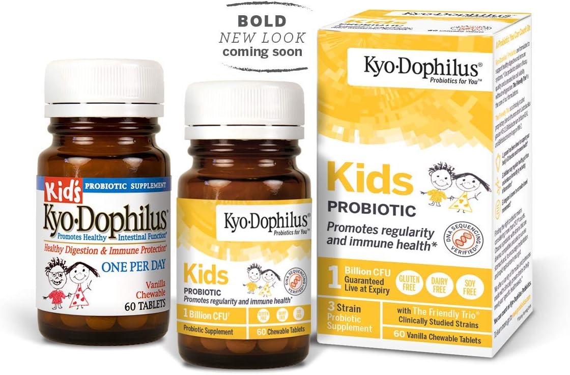Kyolic Kyo-Dophilius Kids Probiotic Tablets for Regularity and Immune Health, 60 Count