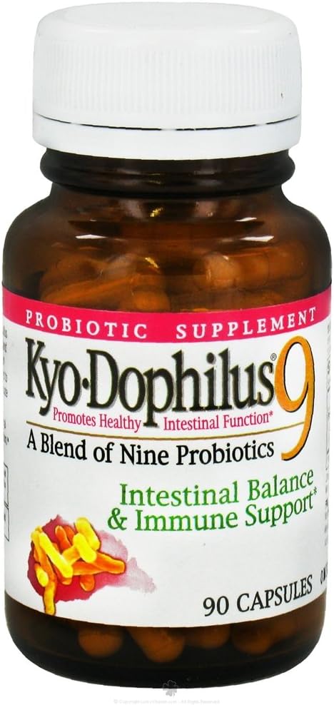Kyolic Kyo Dophilus 9 Probiotic Supplement for Gut Health and Digestive Support