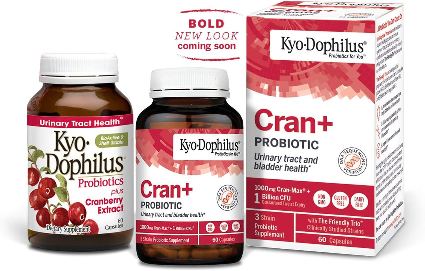 Kyolic Kyo-Dophilus Cran+ Probiotic for Urinary Tract and Bladder Health - 60 Capsules