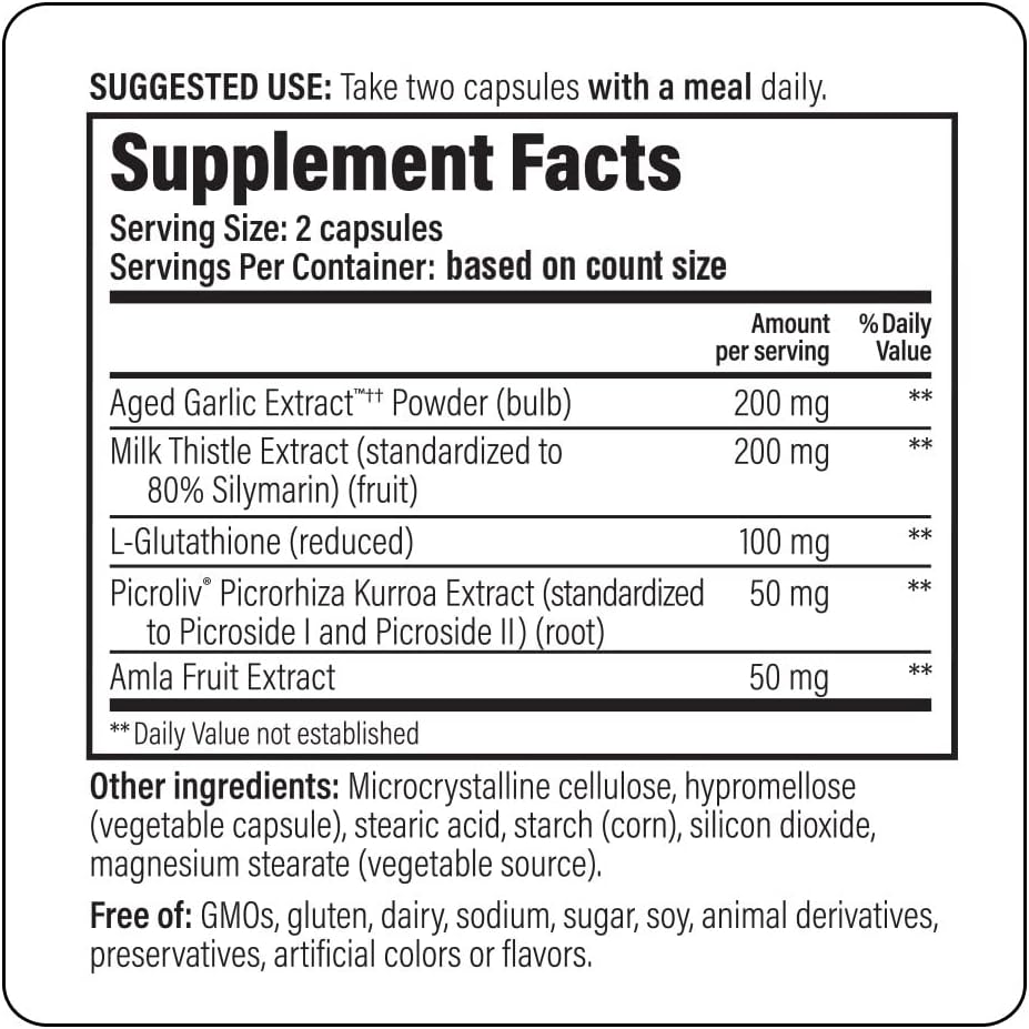 Kyolic Specialty Series Liver Support Detox Cleanse 50 Vegan Capsules - Natural Liver Health Supplement