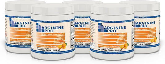 L-ARGININE PRO Powder Supplement | 5,500mg L-arginine, 1,100mg L-Citrulline | Orange Flavor | 150 Servings