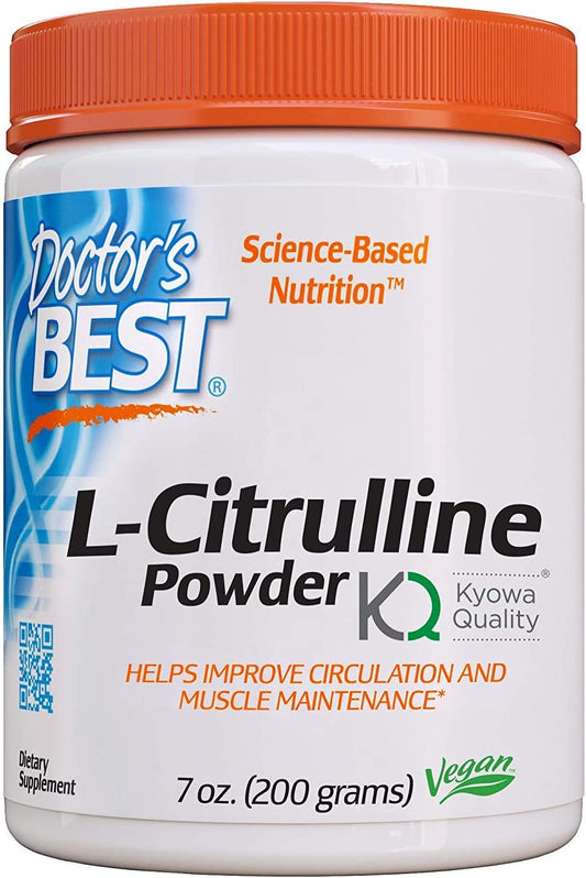 L-Citrulline Powder for Circulatory Health - Doctor's Best, Non-GMO, Gluten-Free, Soy-Free, Vegan - 7 oz (200g)