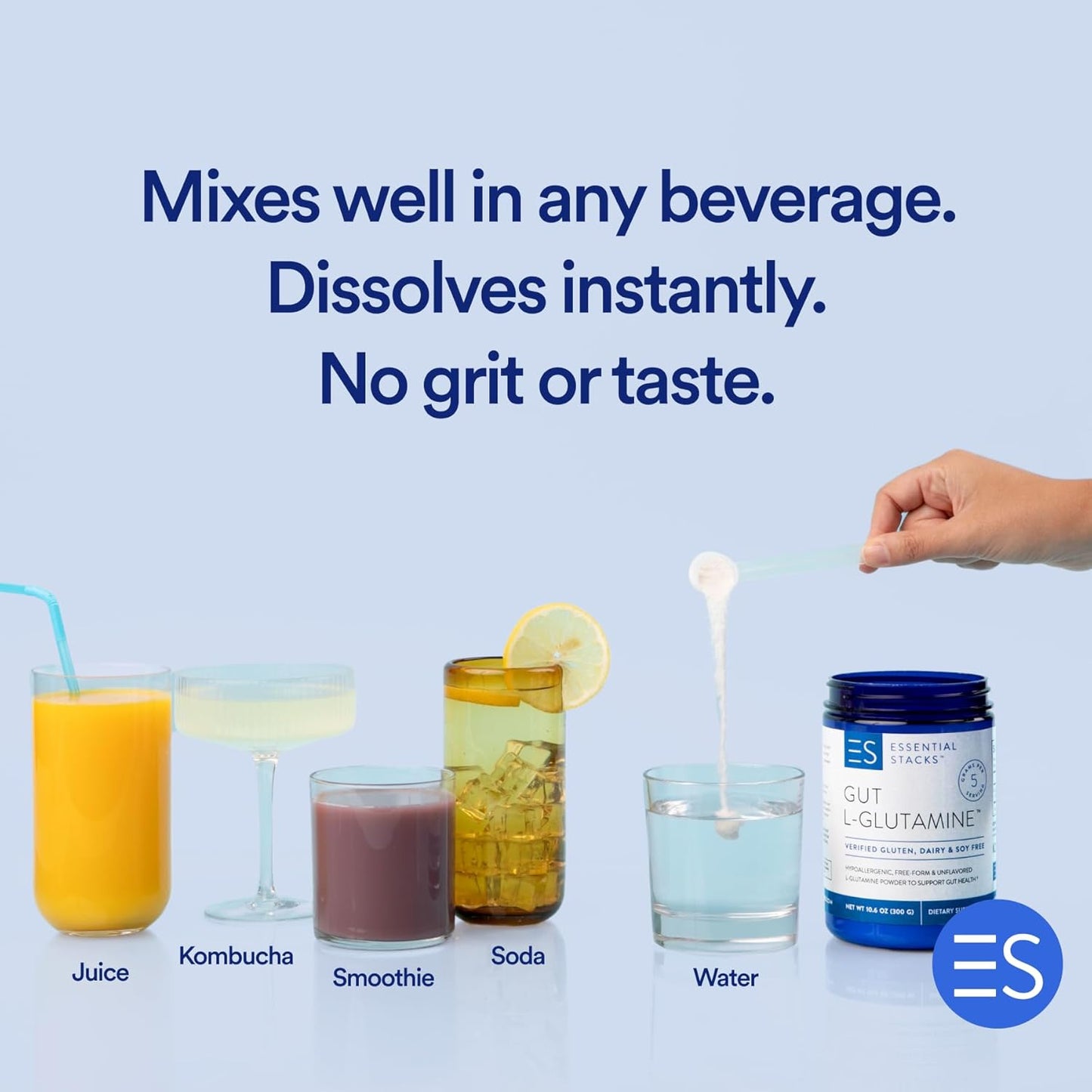 L-Glutamine and Probiotics Bundle for Gut Health - L-Glutamine Powder, Smart Probiotic, Prebiotics Powder