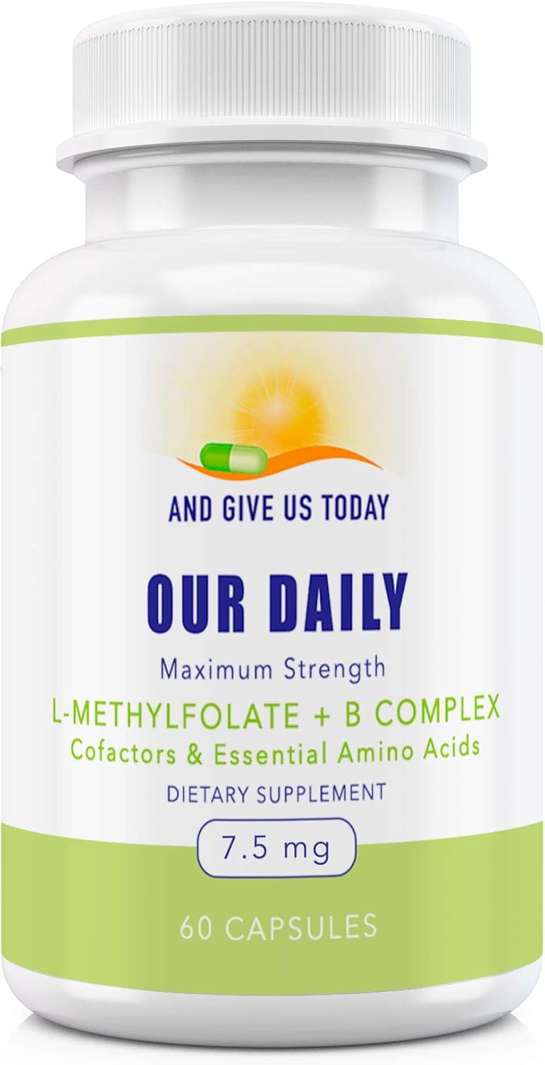 L-Methylfolate B Complex with Amino Acids - 60 Count - Active Folate, Methylated B12, B6 - Daily Vites