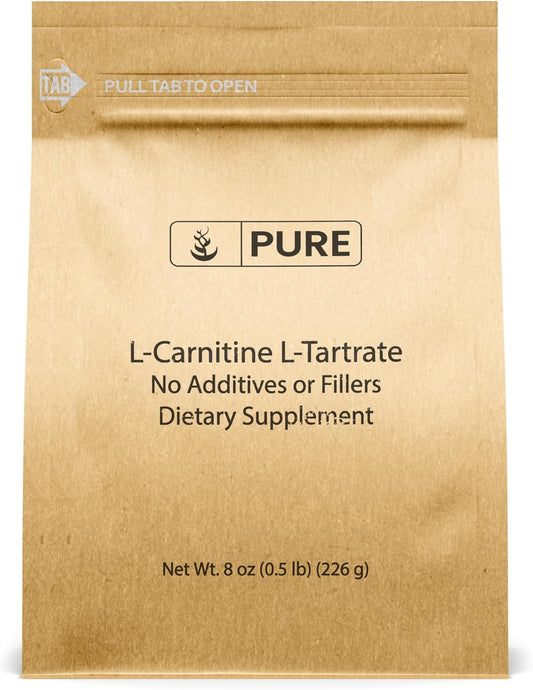 Lab-Verified 8oz L-Carnitine L-Tartrate Powder with Pure Original Ingredients - Amino Acid Supplement