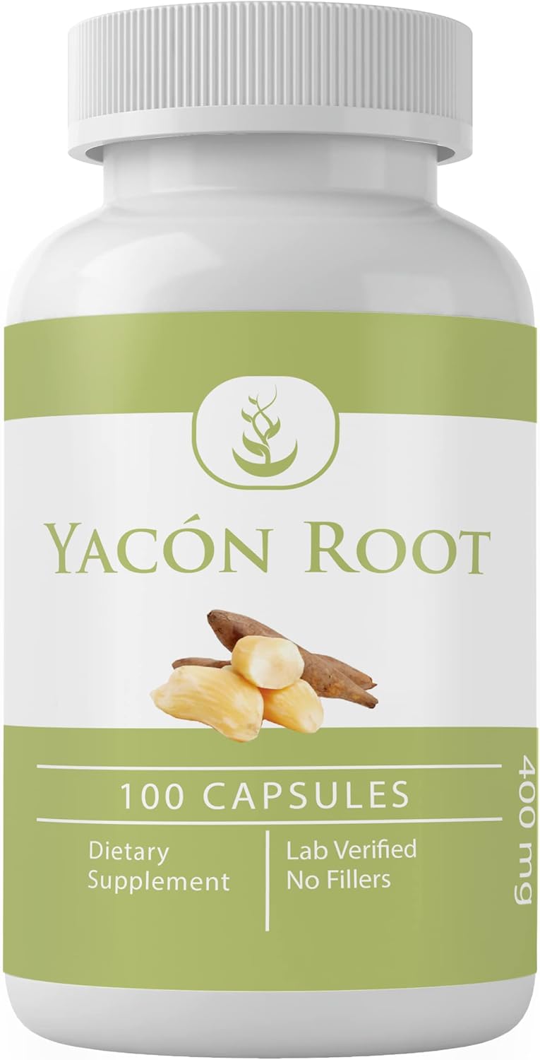 Lab Verified Yacon Root Capsules - 100 Count, Pure Original Ingredients, No Additives or Fillers - BoostGo Australia