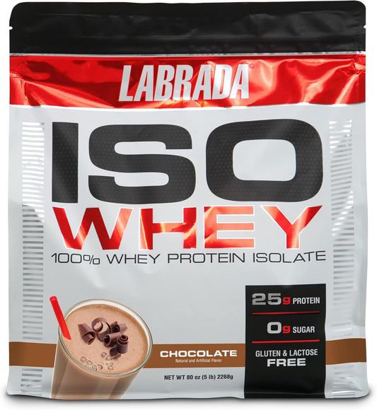 Labrada Nutrition Chocolate ISO Whey Isolate Protein Powder - 5 Pound Container