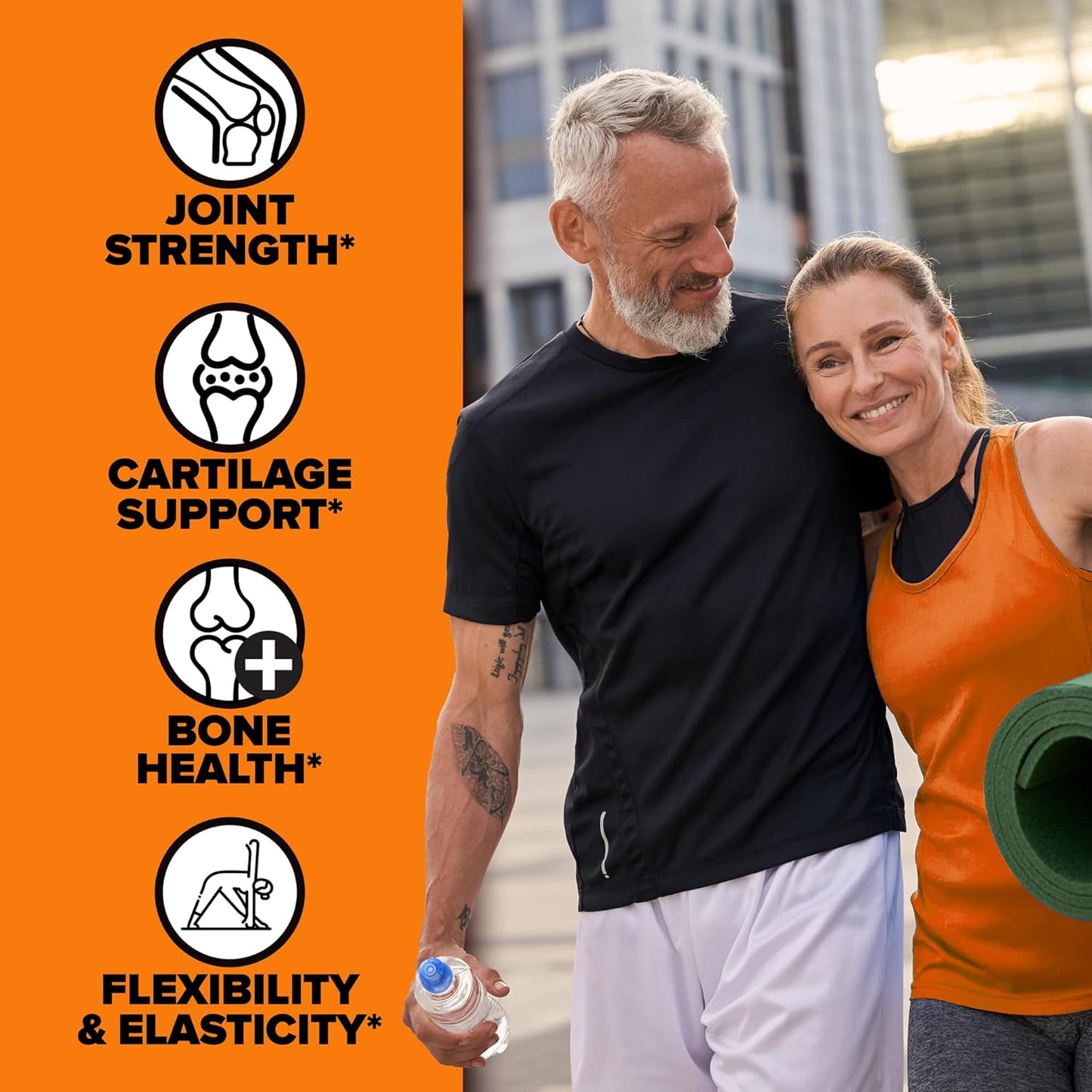 Labrada Nutrition Elastijoint Orange Flavor Powder - Glucosamine Joint Support for Men & Women, Relief from Joint Pain & Bone Health- MSM, Chondroitin, Gluten-Free