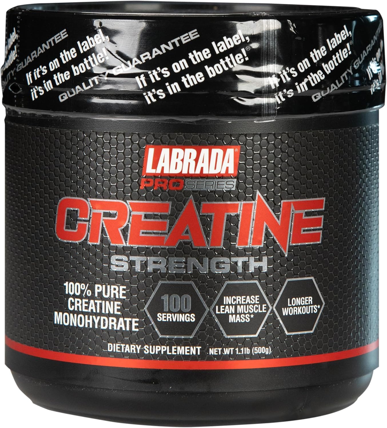 Labrada Pro Series Creatine Strength - 100 Servings, 500g Jar - Muscle Building Supplement