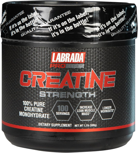 Labrada Pro Series Creatine Strength - 100 Servings, 500g Jar - Muscle Building Supplement
