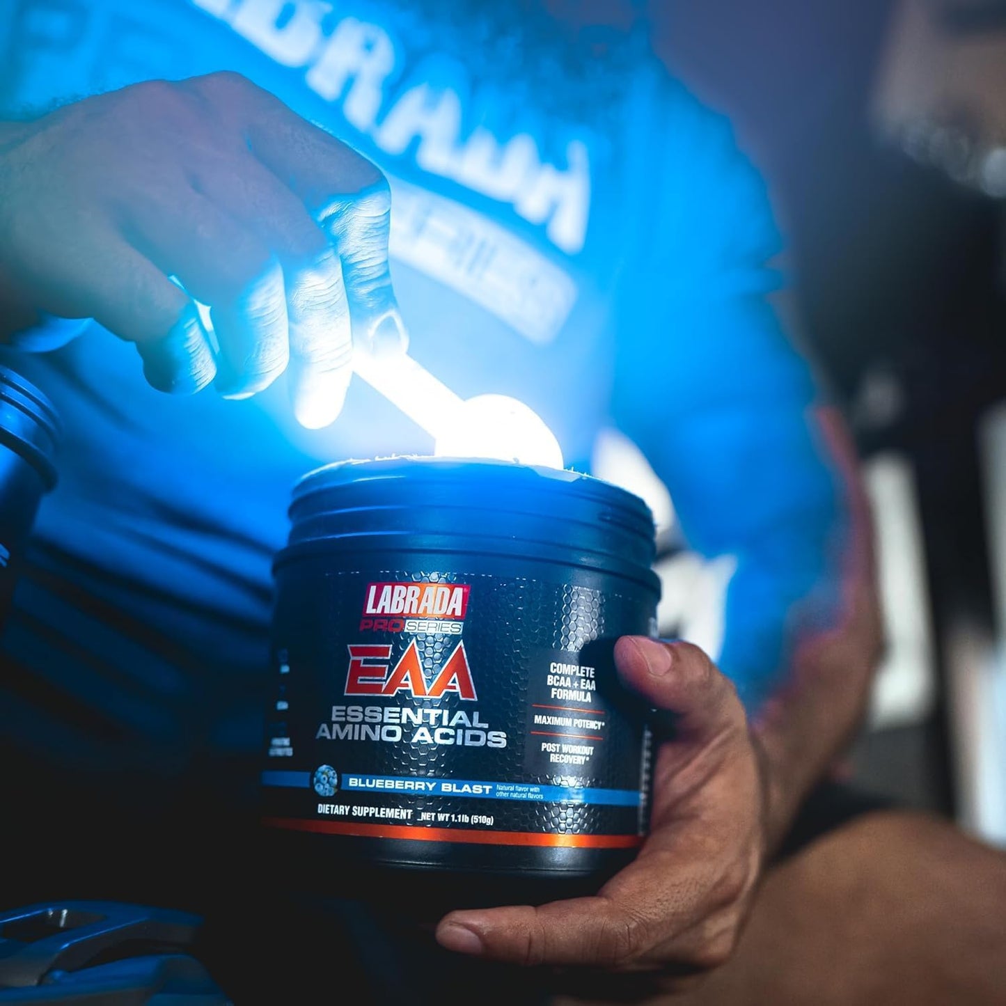 Labrada Pro Series EAA Hydrating Formula with 10g BCAAs, 7g EAAs, 270mg Electrolytes - Blueberry Blast