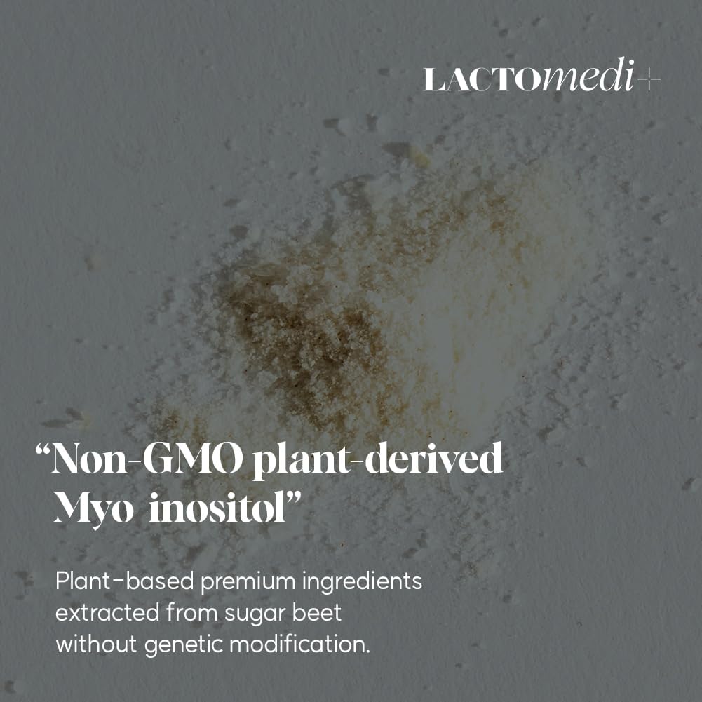 LACTOMEDI Inositol for Women | Hormone Balance & Fertility Support | Progesterone Increase | 40:1 Ratio | Myo-Inositol 4000mg D-Chiro-Inositol 100mg | 30 Day Supply