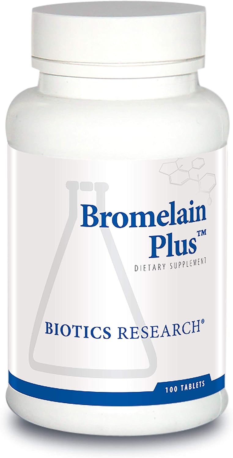 Lactose-Free Digestive Support with Bromelain & Papain for Healthy Physiological Pathways & Muscle Comfort - 100 Tablets