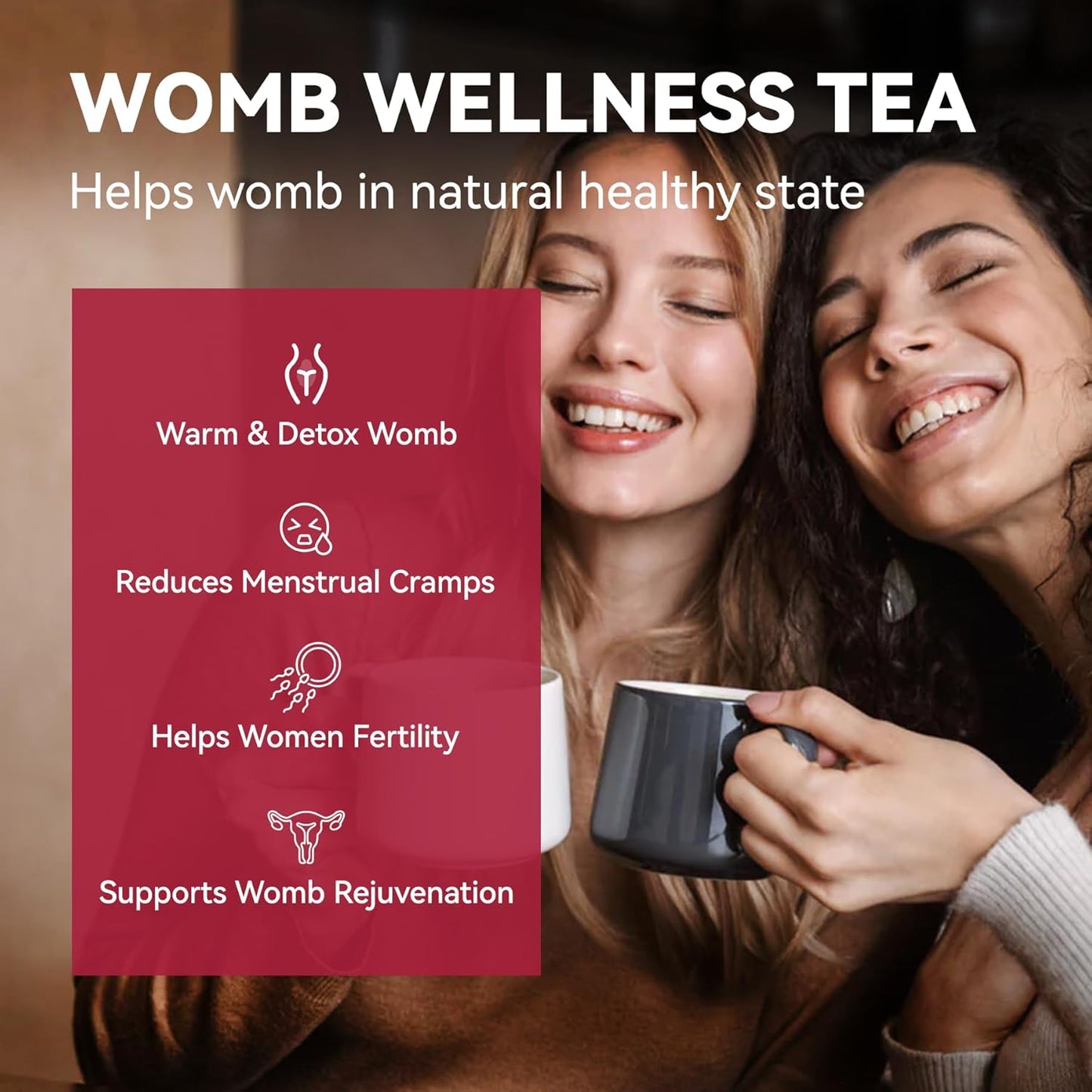Laicuherb Natural Fertility Tea for Women - Hormone Balance, Womb Detox, PCOS Support - 10 Teabags
