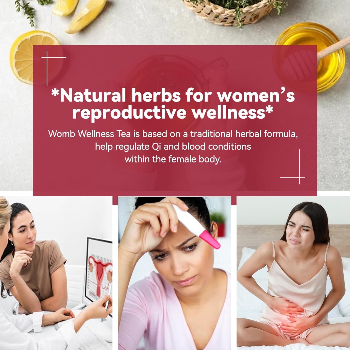 Laicuherb Natural Fertility Tea for Women - Hormone Balance, Womb Detox, PCOS Support - 10 Teabags