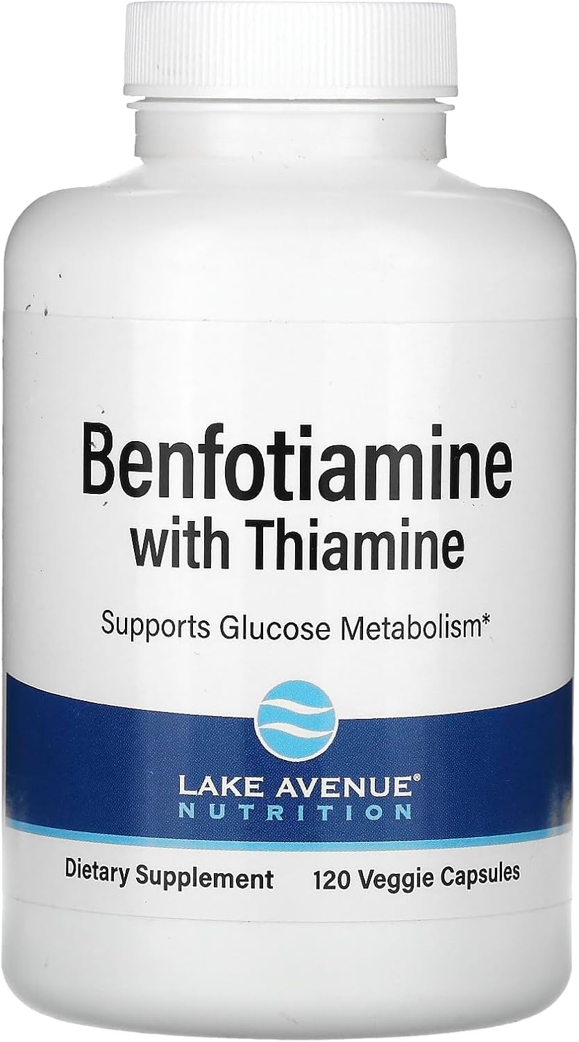 Lake Avenue Nutrition Benfotiamine and Thiamine Supplement - 250mg, 120 Capsules