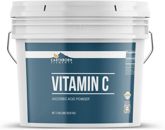 Large 2 Gallon Earthborn Elements Vitamin C Powder for Immune Support and Antioxidant Boost