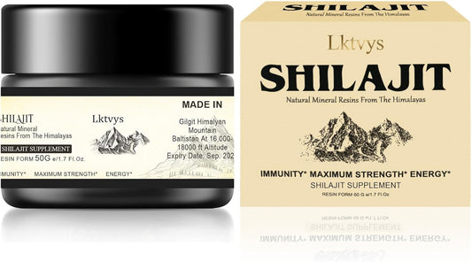 Large 50g Pure Himalayan Shilajit Resin Enriched with Fulvic Acid - Organic Resin for Health Boost and Enhanced Flavor
