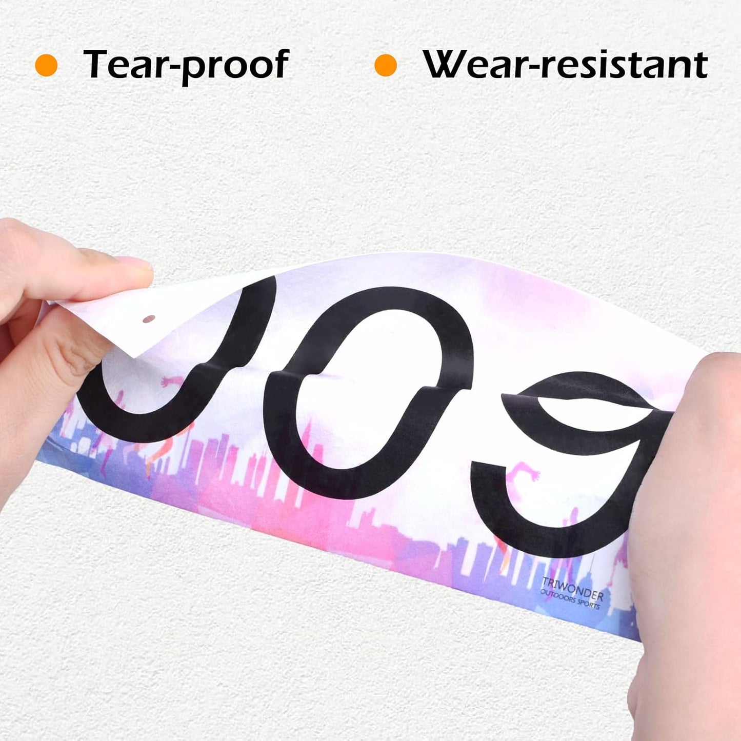 Large Numbered Tyvek Race Bibs with Safety Pins for Marathon Runners - 1-500 - TRIWONDER