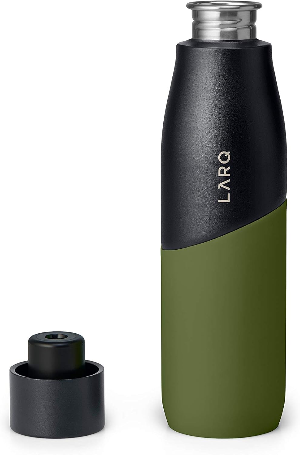 LARQ Bottle Movement PureVis 24 oz - Lightweight Stainless Steel Water Bottle with UV Purifier, Reusable & Travel-Friendly