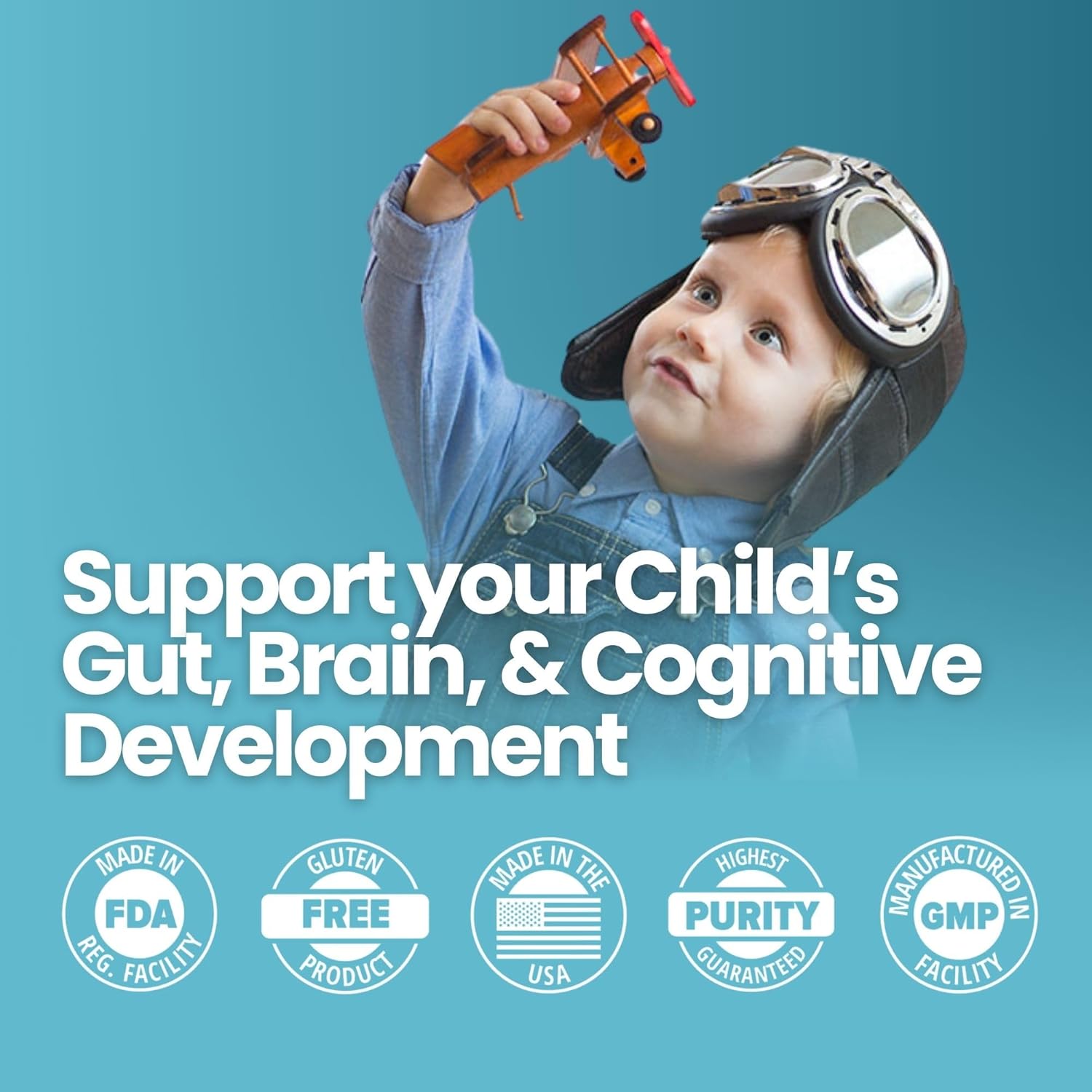 Layer Origin SuperHMO Prebiotic Mix for Kids - 5 HMOs Promoting Gut, Digestion, and Cognitive Health - Powder with 45 Servings