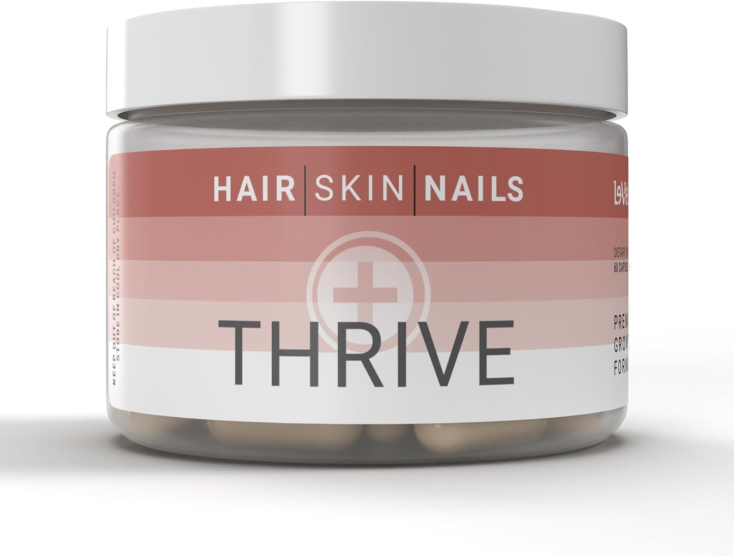 Le-Vel Thrive Plus Hair, Skin, Nails Supplement with Collagen, Keratin, and Ashwagandha for Beauty and Joint Health