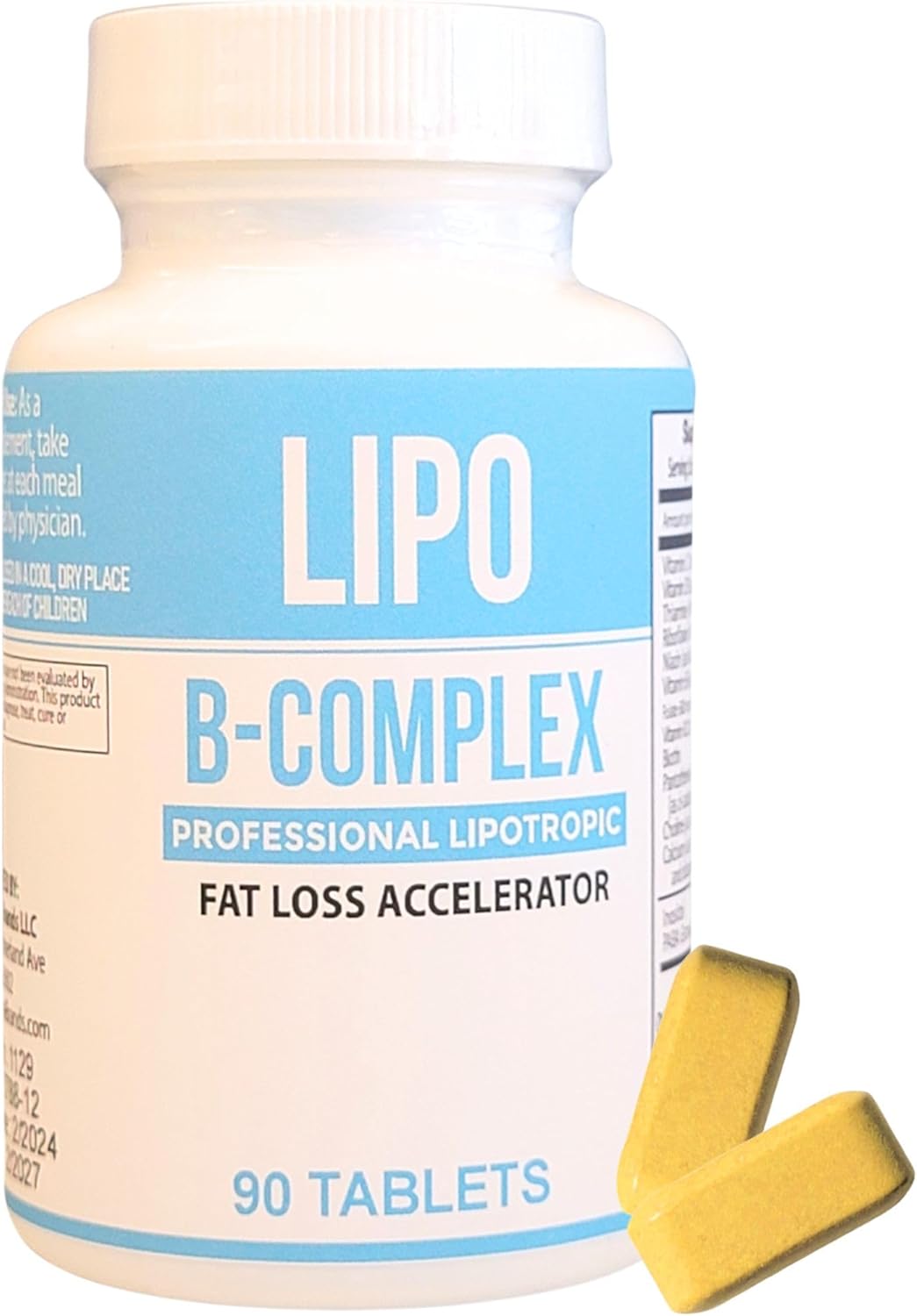 Legere Lipo B-Complex Tablets - 90 Count for Weight Loss & Energy Boost